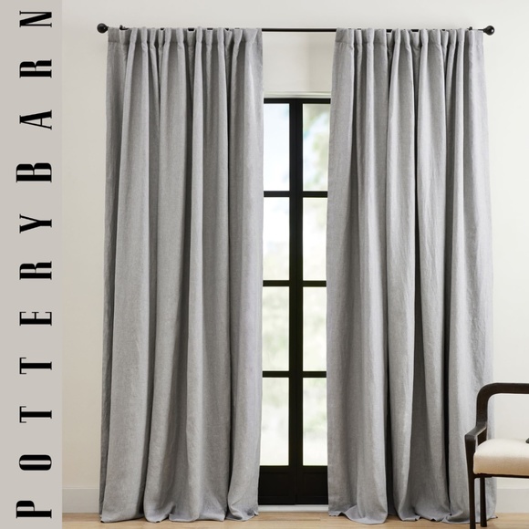 Pottery Barn Belgian Flax Linen Blackout Curtain